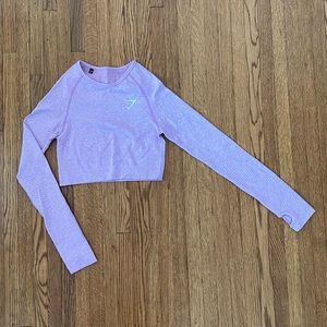 Gymshark Pink Vital Seamless Long Sleeve Crop Top
